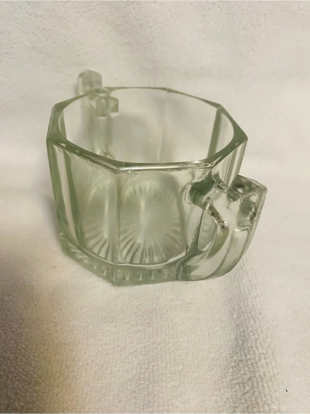 VNTG Peerless Colonial Clear Open Sugar Bowl Double Handled